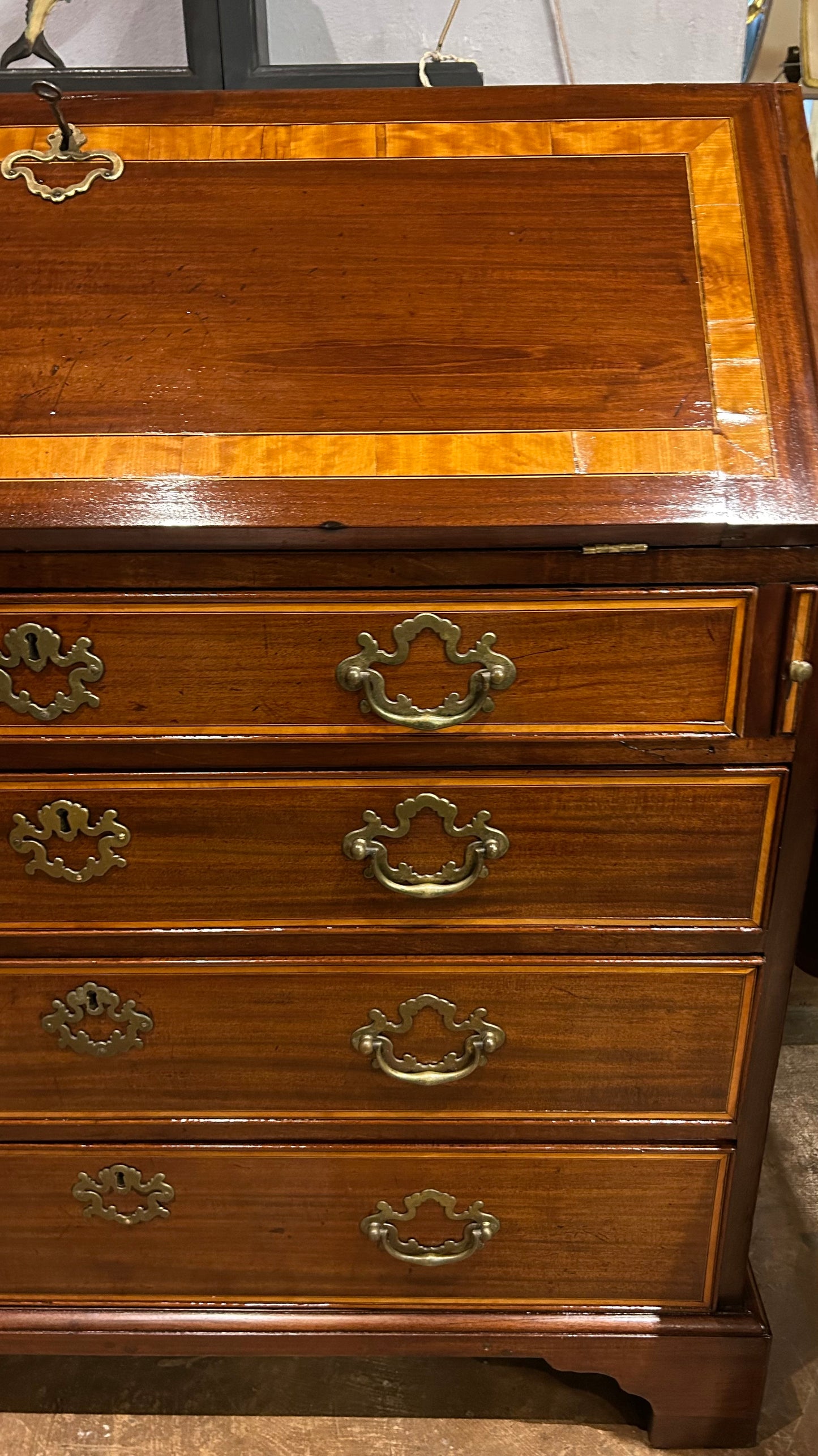 Georgian mahogany Bureau