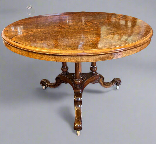 Victorian burr walnut Centre Table