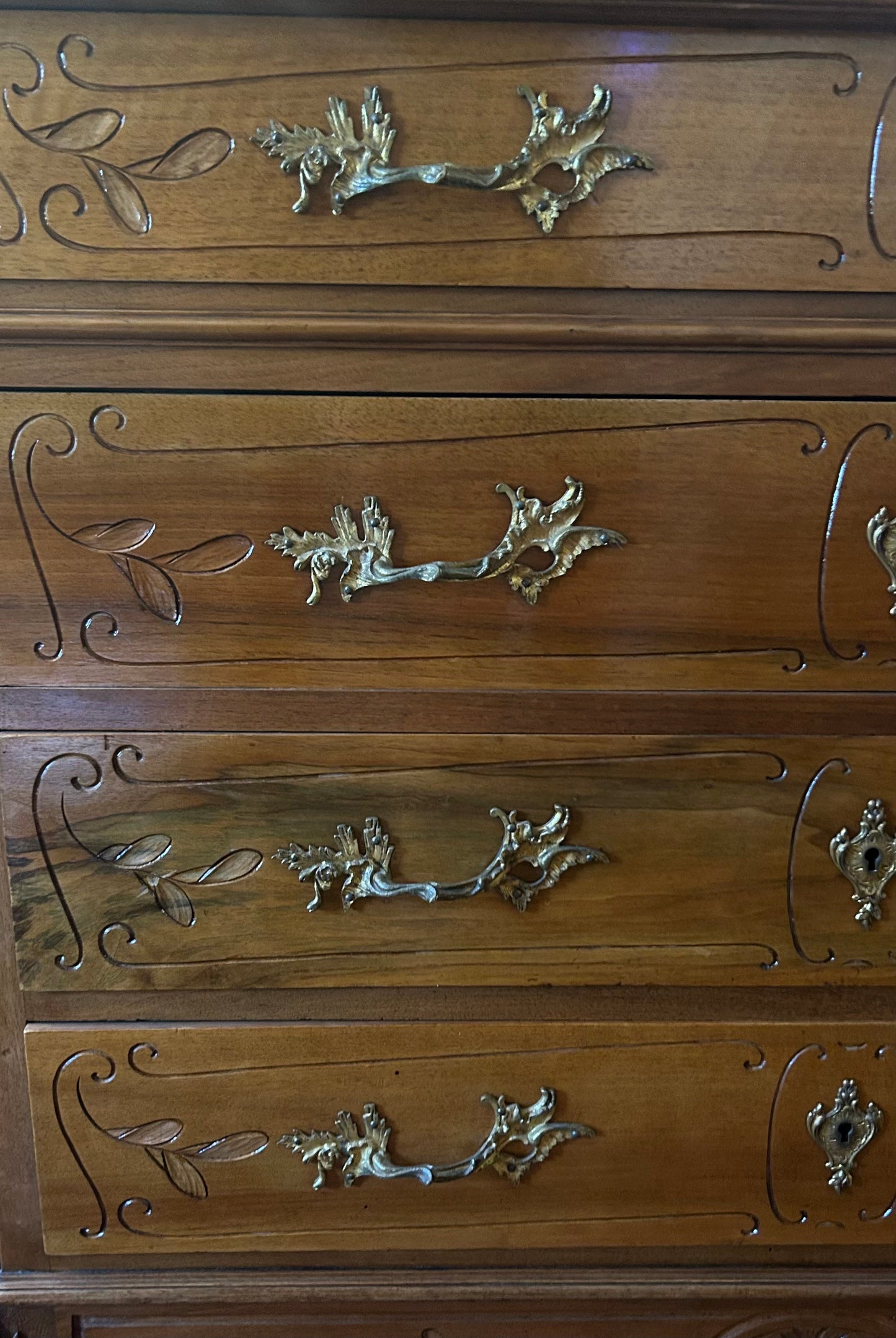 19th Century Continental walnut Dressing Chest/Commode