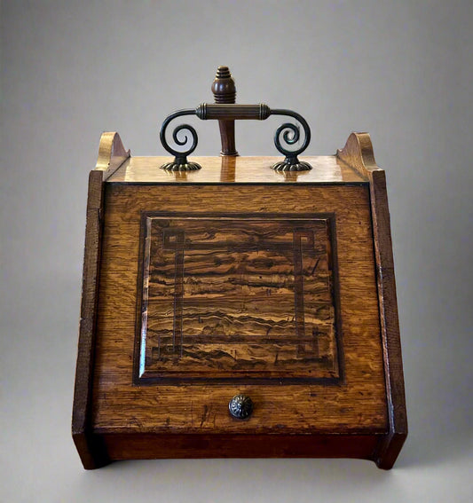 Edwardian oak Coal Scuttle