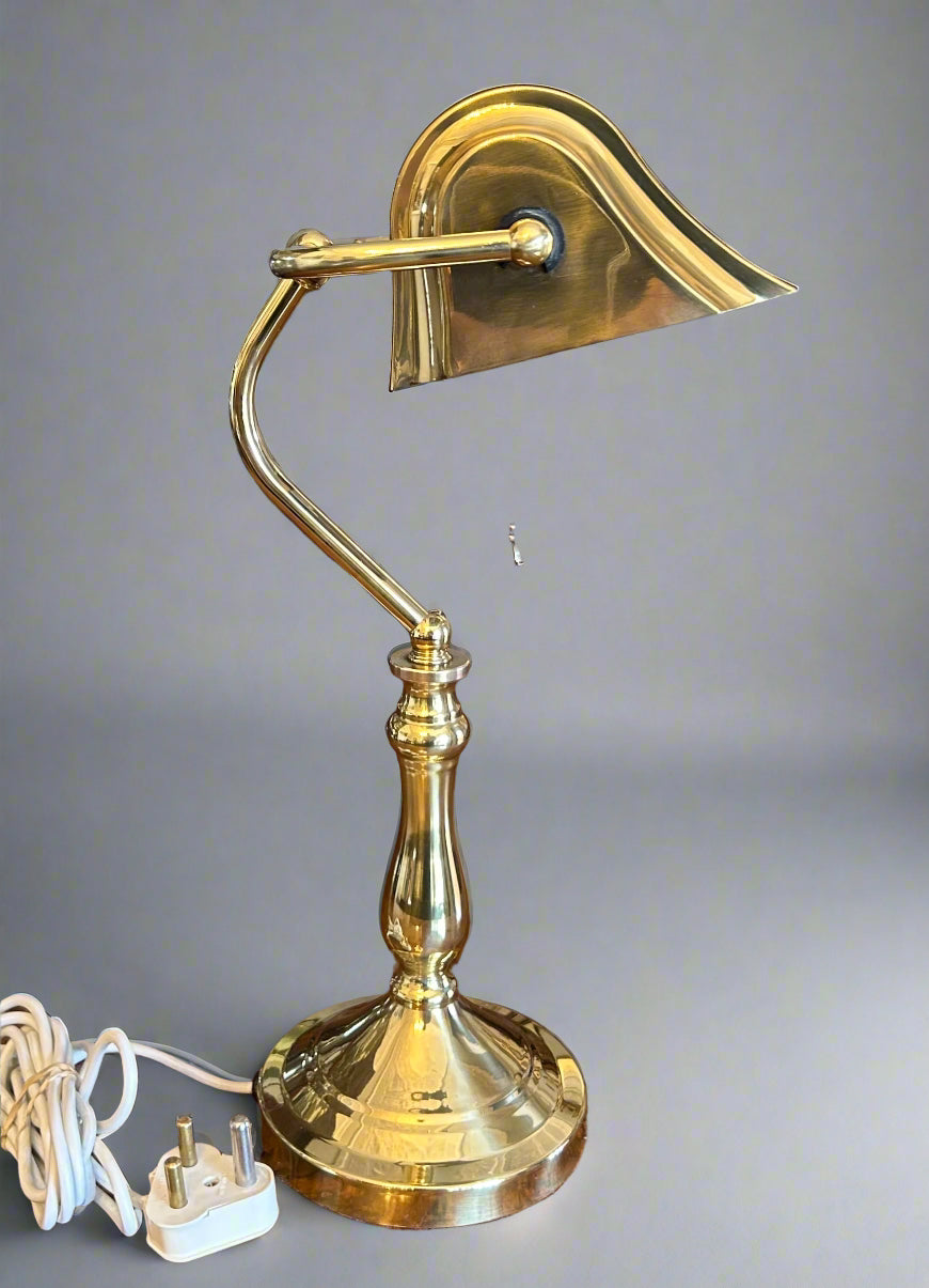 Brass Banker's Lamp