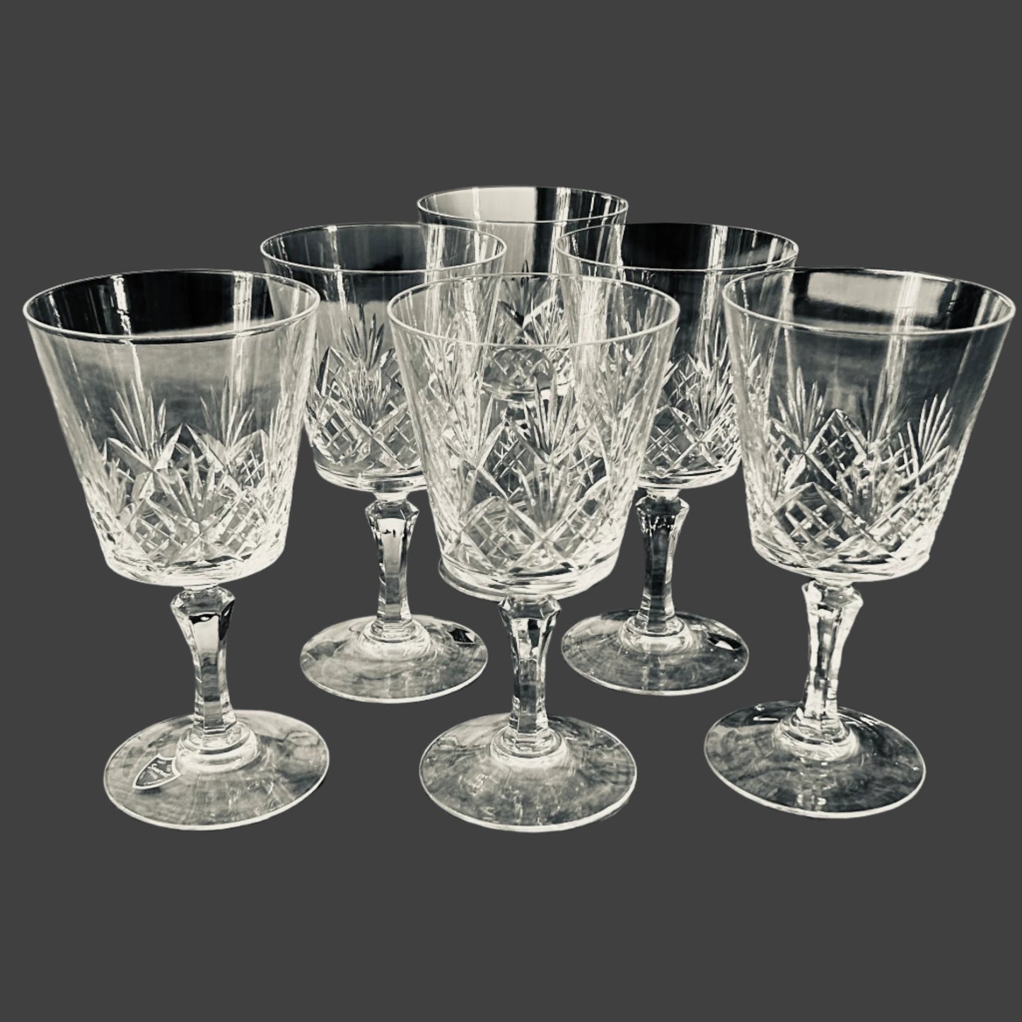 Somerset cut crystal Red Wine Glasses