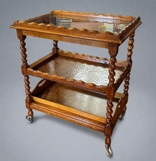 Vintage oak Tea Trolley