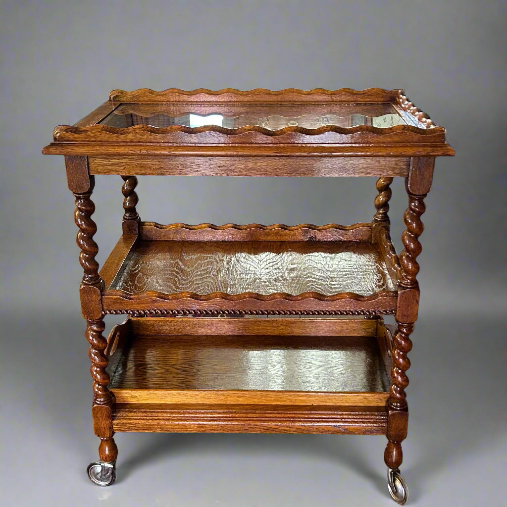 Vintage oak Tea Trolley