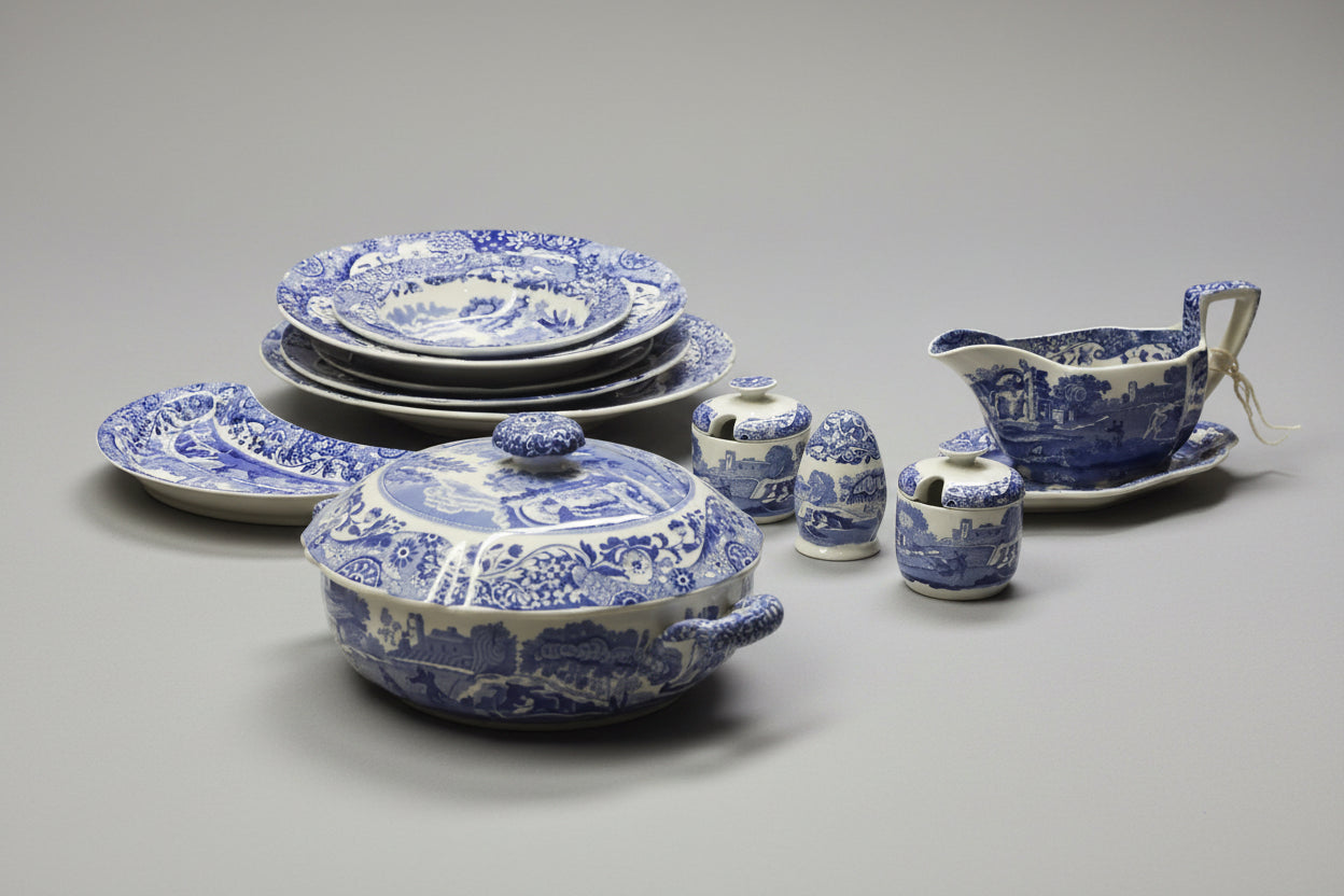 Copeland Spode Blue Italian Design 8 place setting Dinner Service