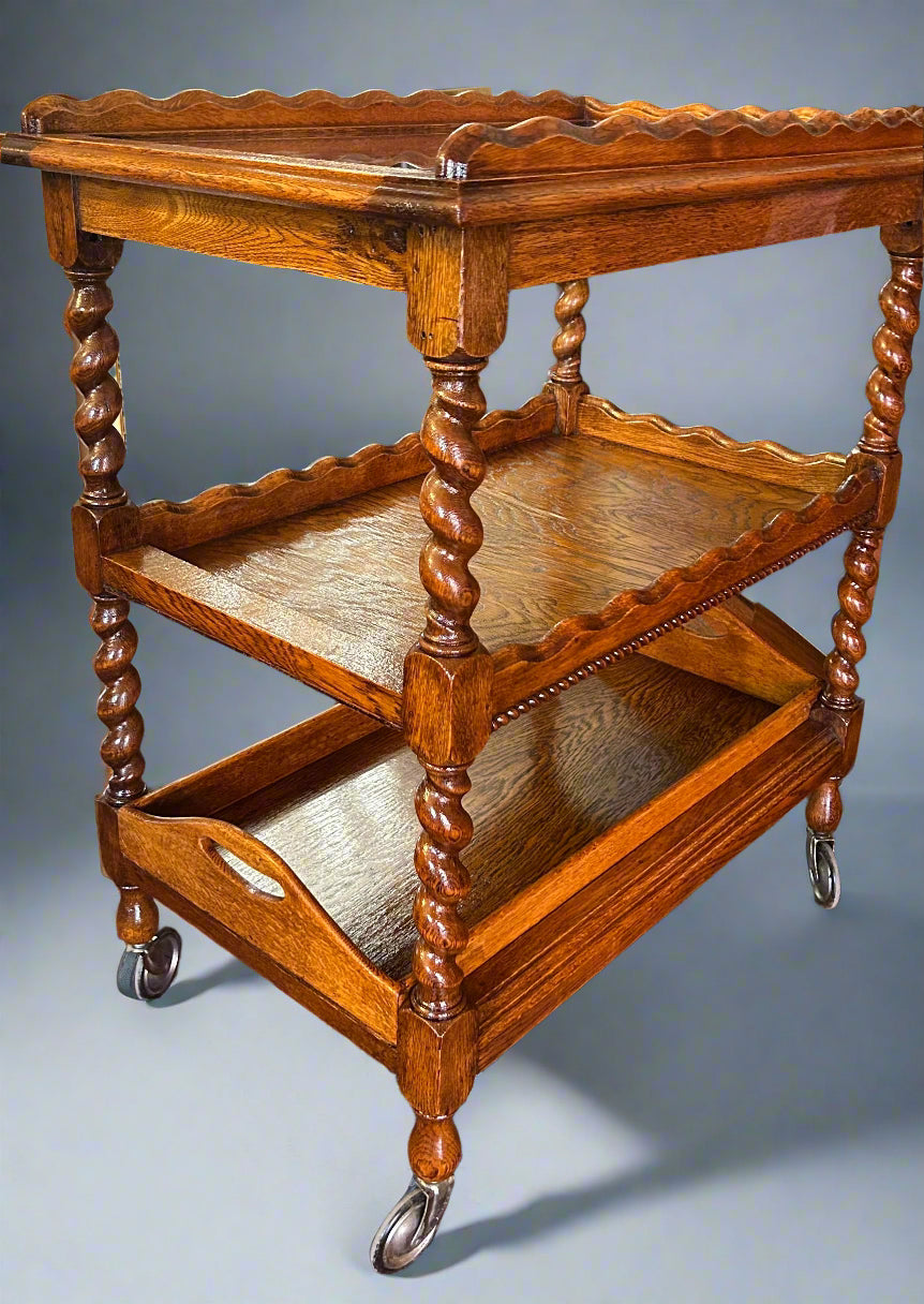 Vintage oak Tea Trolley