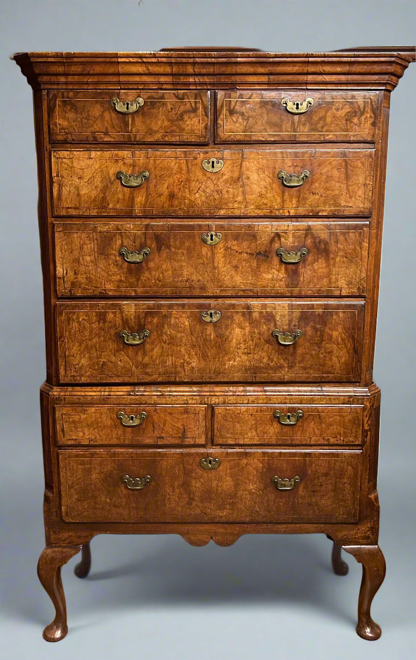 18th Century Walnut Chest on Stand