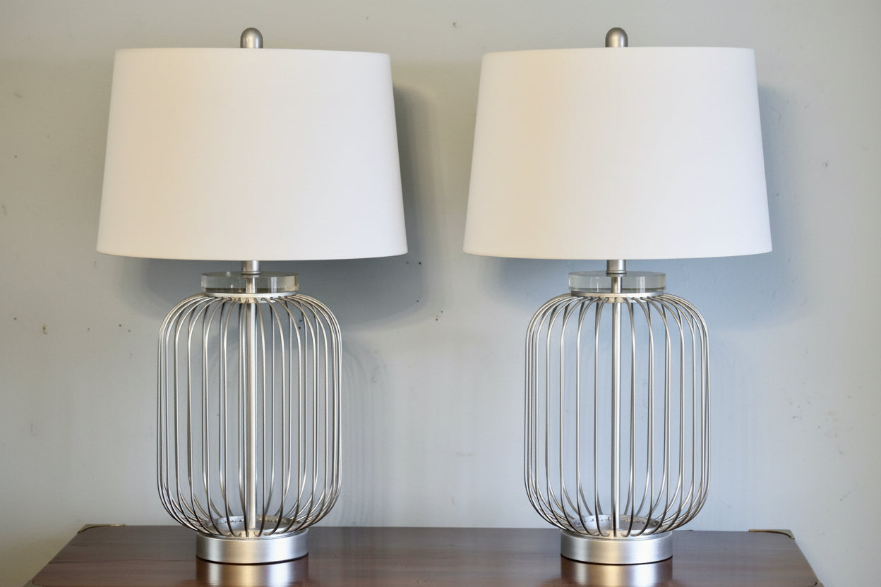 Pair of Block & Chisel Mason Lamps