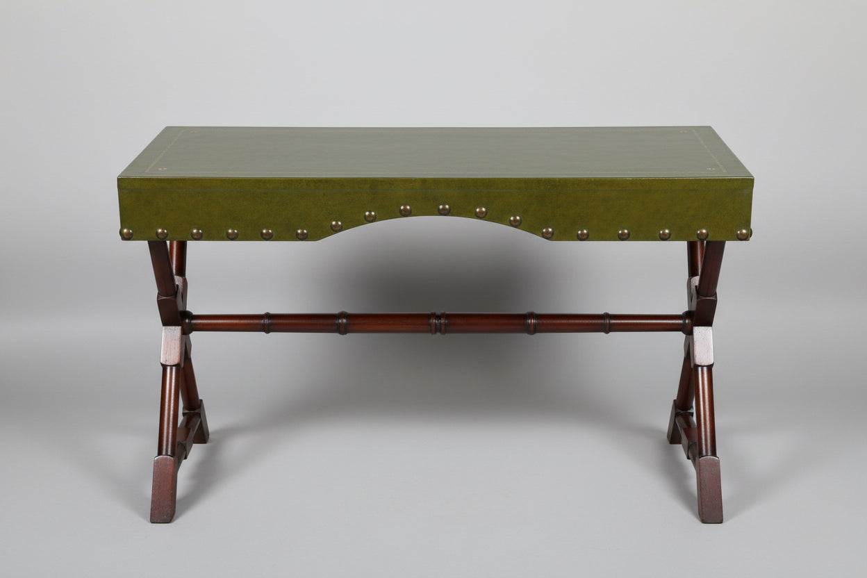 Leather clad and mahogany Writing Table - SOLD