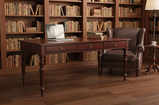 William IV style mahogany Library/Writing Table.