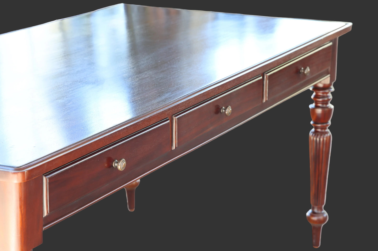 William IV style mahogany Library/Writing Table.