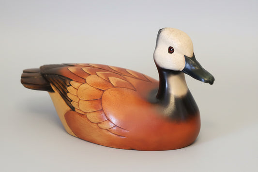 Feathers of Knysna hand carved wooden White Faced Duck - SOLD
