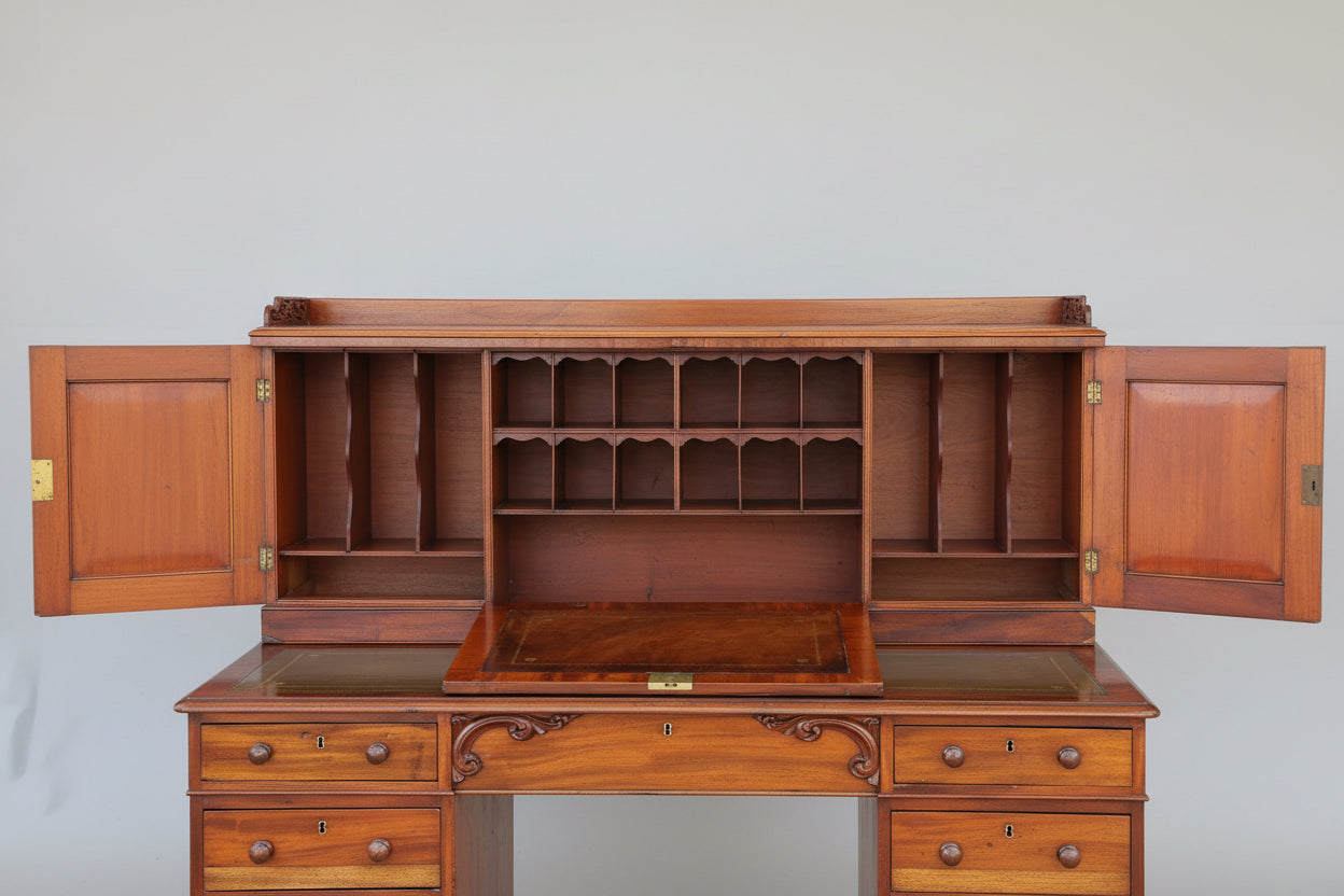 Rare Victorian mahogany Pedestal Cabinet Desk