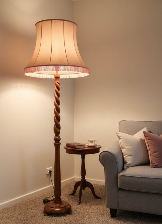 Early 20th Century barley-twist Standard Lamp