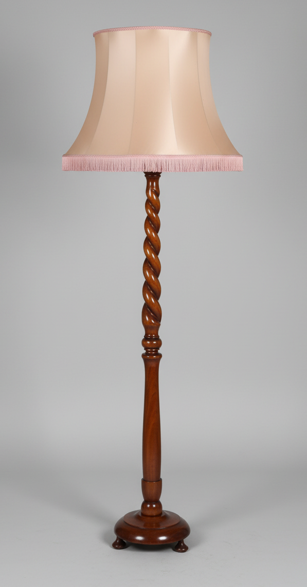 Early 20th Century barley-twist Standard Lamp