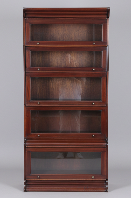 Mahogany five tier Legal Bookcase