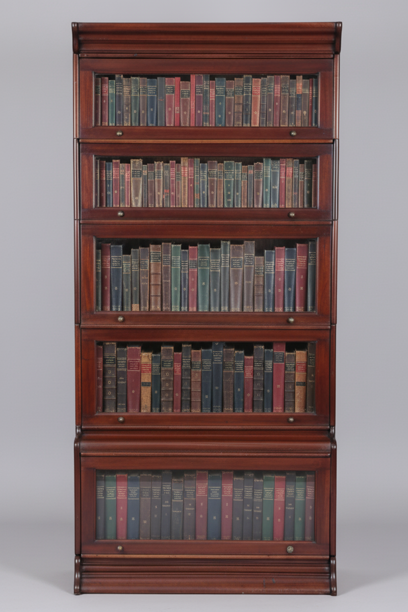 Mahogany five tier Legal Bookcase