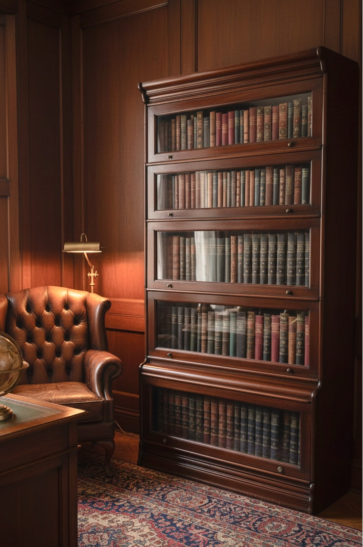 Mahogany five tier Legal Bookcase