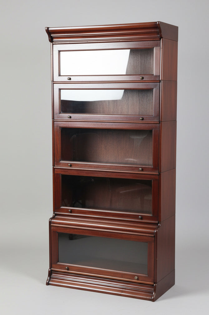 Mahogany five tier Legal Bookcase