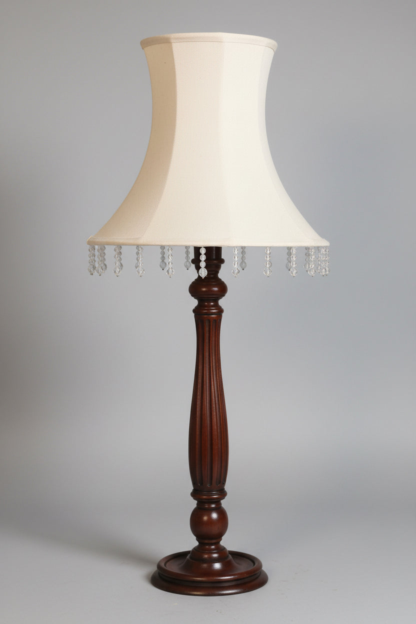 Pair of tall Table Lamps, with linen shades