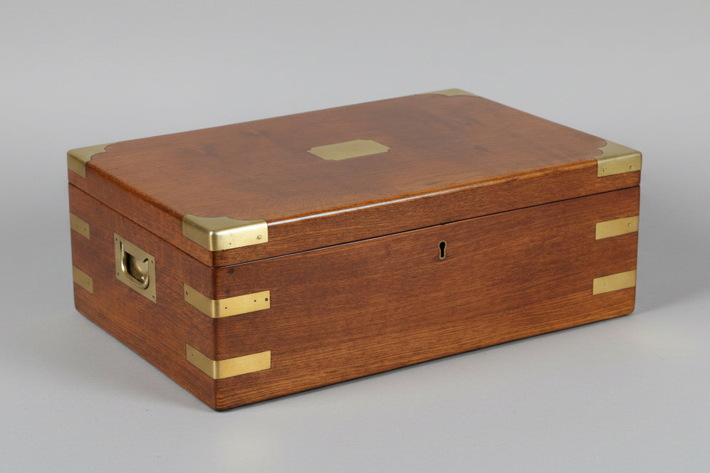Victorian oak Military Document Box
