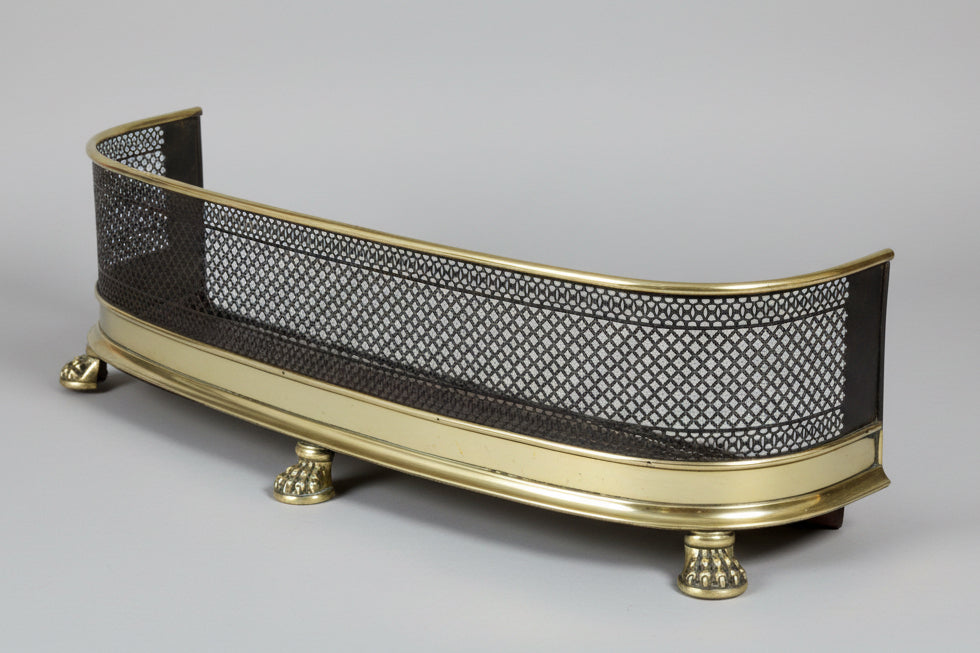 Victorian Brass and Iron Fireside Fender
