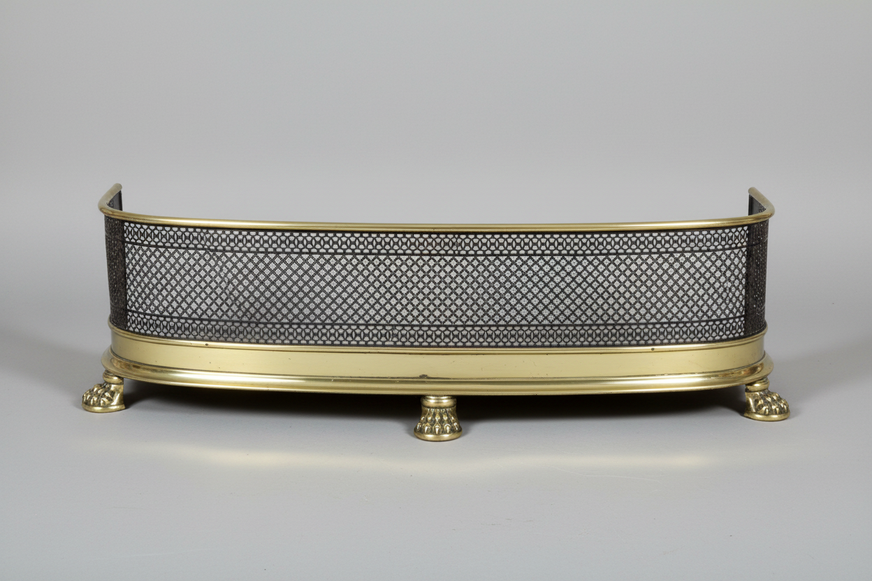 Victorian Brass and Iron Fireside Fender