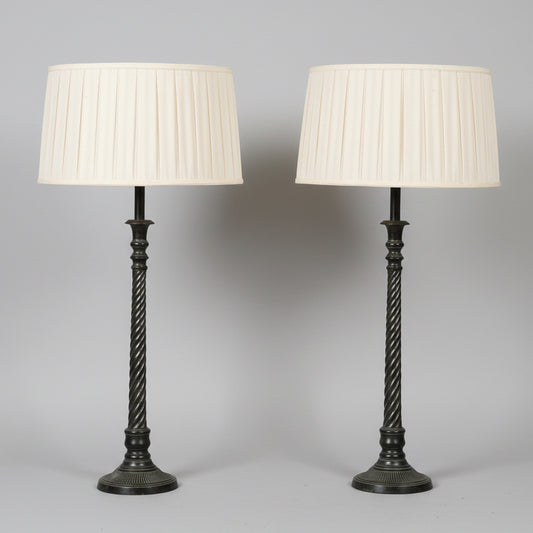 Pair of Cecile & Boyd bronzed metal Table Lamps