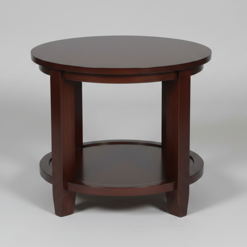 Contemporary mahogany two tier Side Table