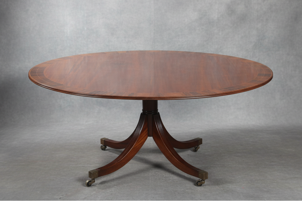 Regency style mahogany and rosewood tilt-top Centre Table/ Dining Table