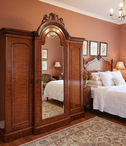 Victorian mahogany three door Wardrobe