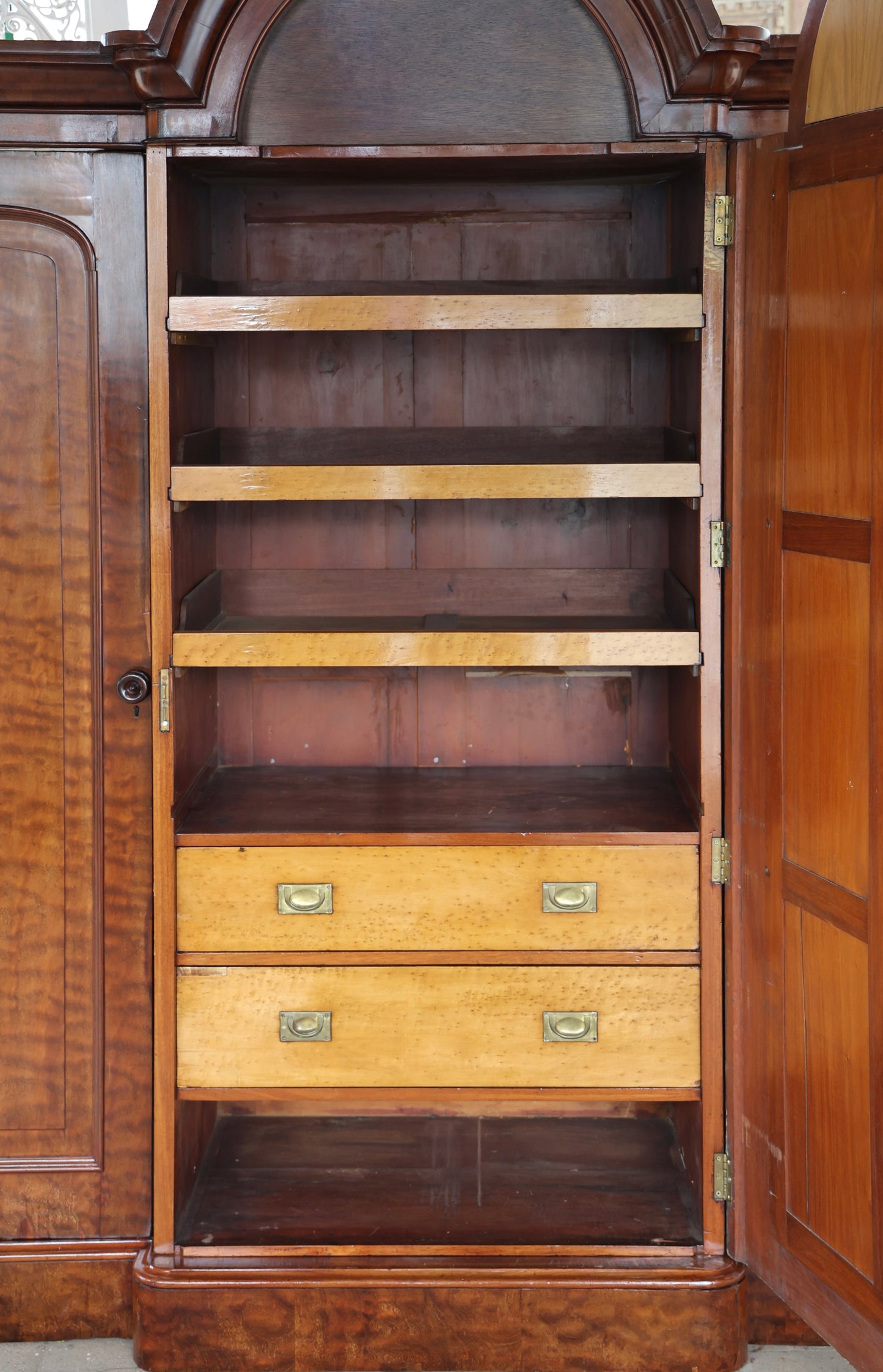 Victorian mahogany three door Wardrobe