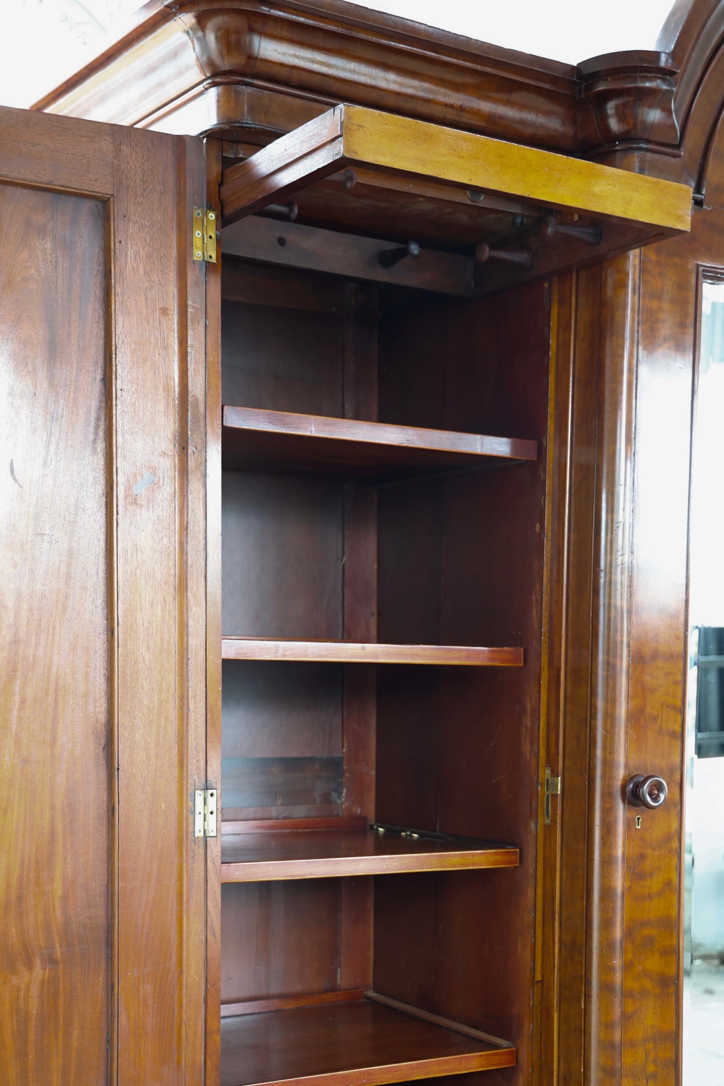 Victorian mahogany three door Wardrobe