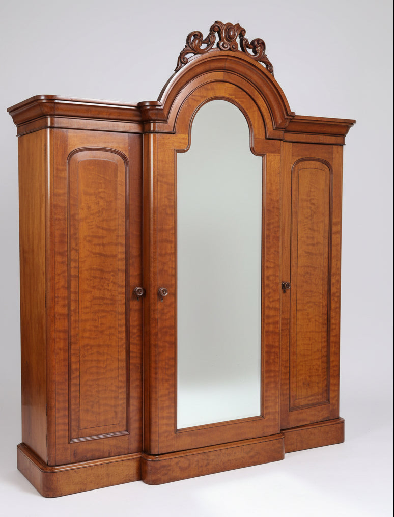 Victorian mahogany three door Wardrobe