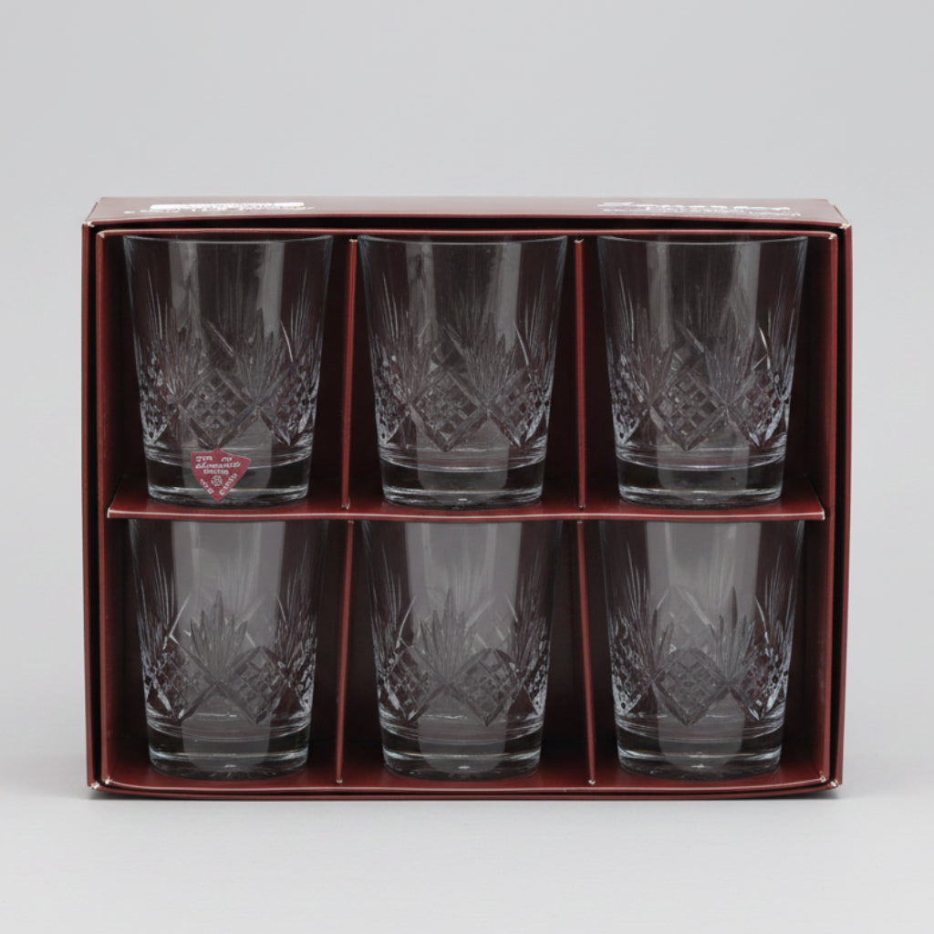 2 Boxed sets of six Somerset cut crystal Whiskey Tumbers