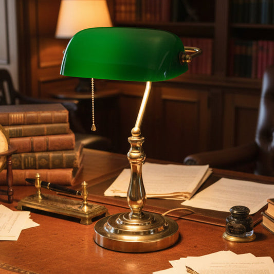 Brass Banker's Lamp
