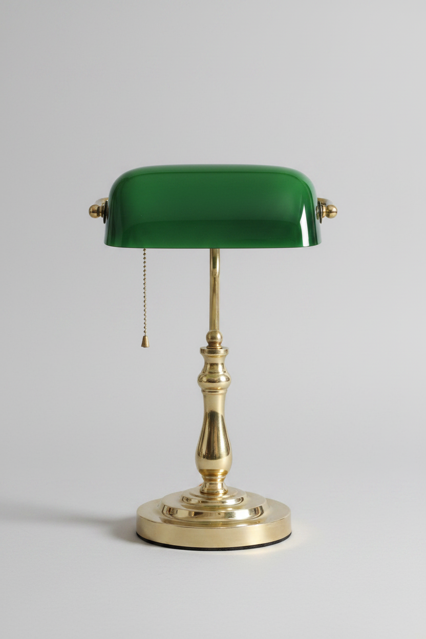 Brass Banker's Lamp