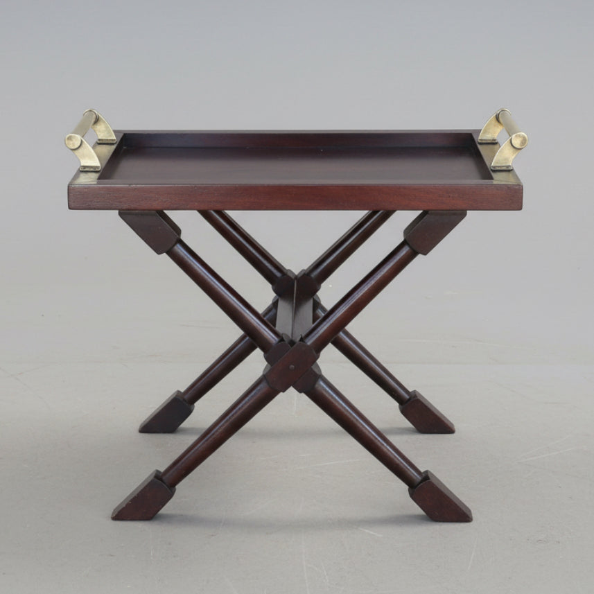 Pair of Butler style Side/Lamp Table with brass handles