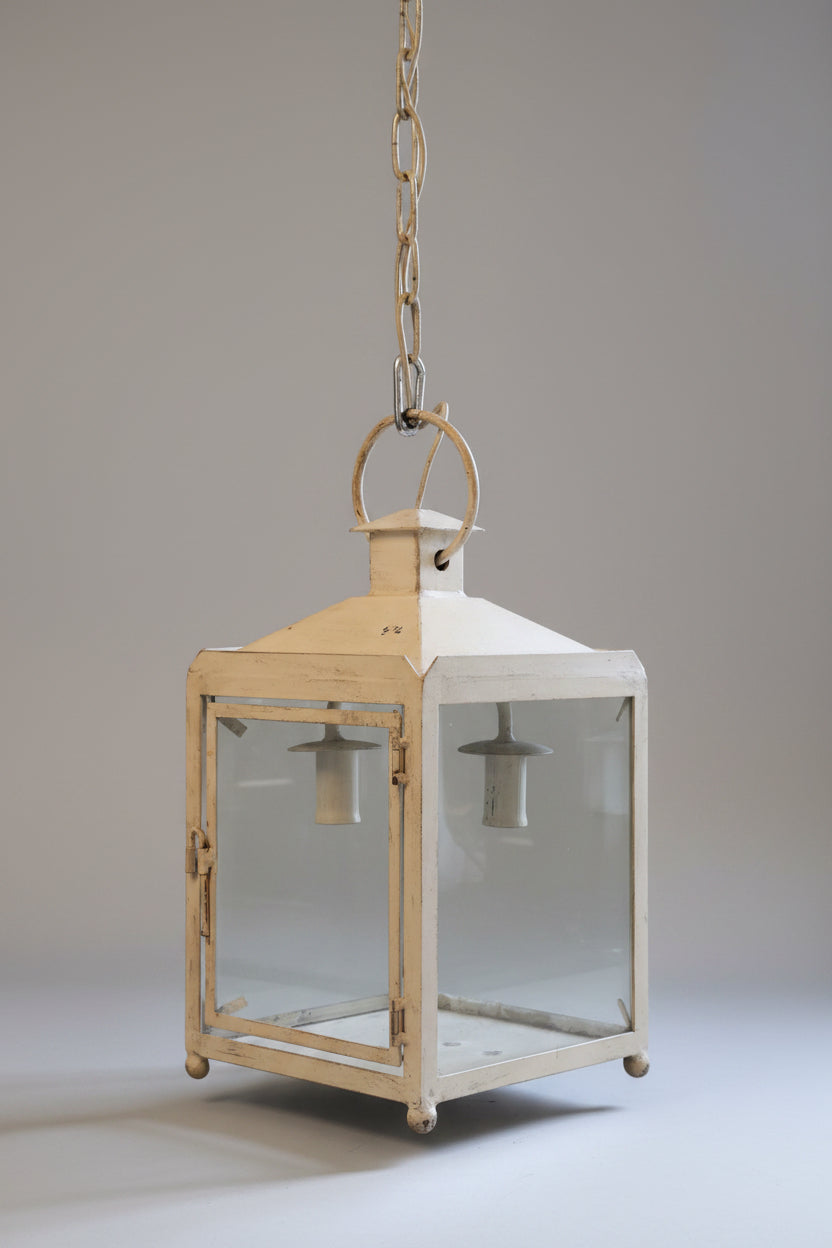 Rustic white metal Lantern