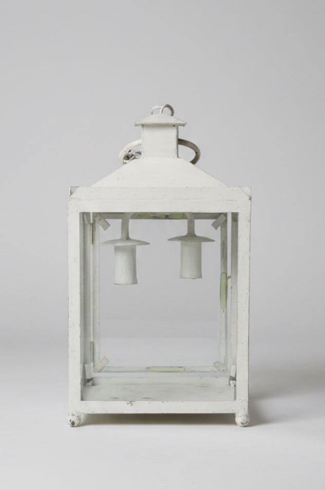 Rustic white metal Lantern
