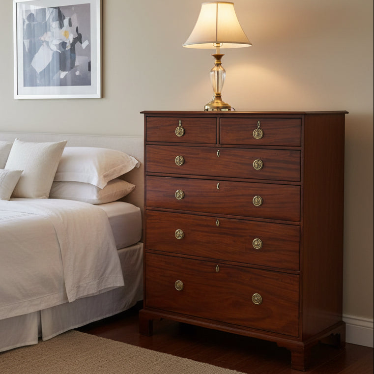 Georgian mahogany Tallboy - 6 drawer Chest of Drawers
