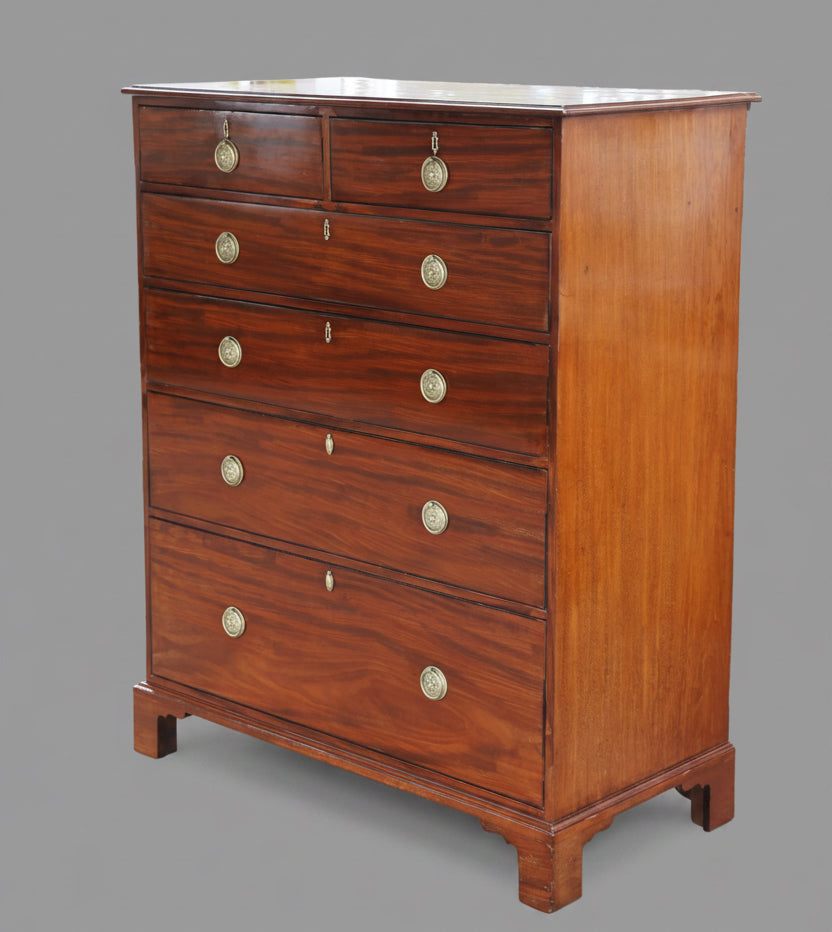 Georgian mahogany Tallboy - 6 drawer Chest of Drawers
