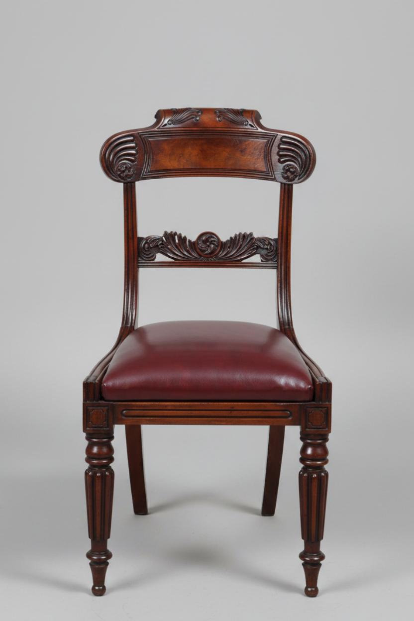 Set of four William IV Mahogany Dining Chairs