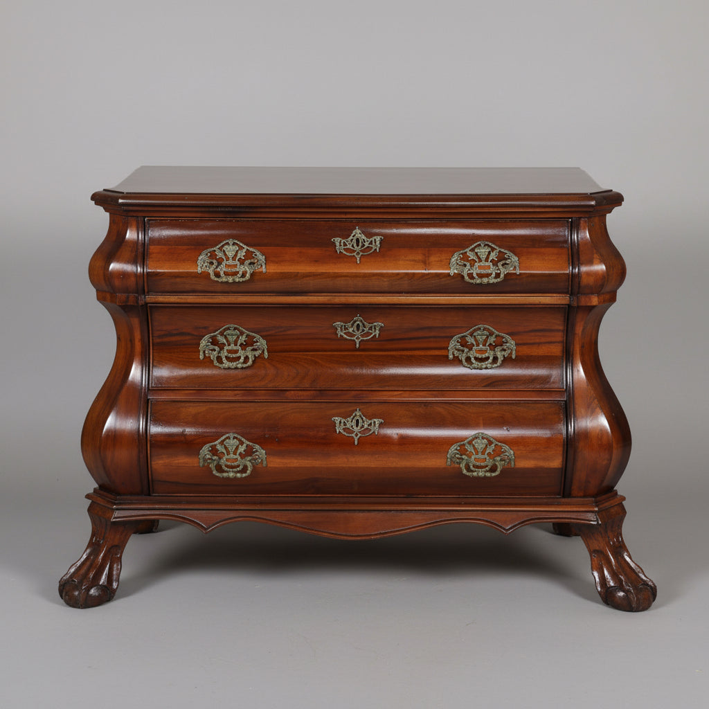Late 19th Century Cape Stinkwood Bombe shaped Commode/Chest
