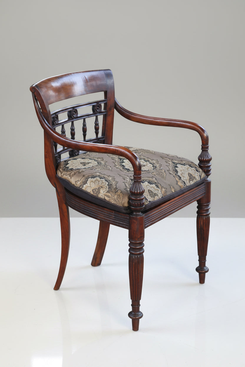Pair of Regency style mahogany Open Armchairs