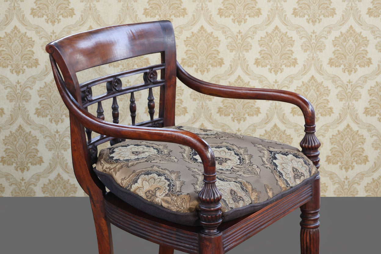 Pair of Regency style mahogany Open Armchairs