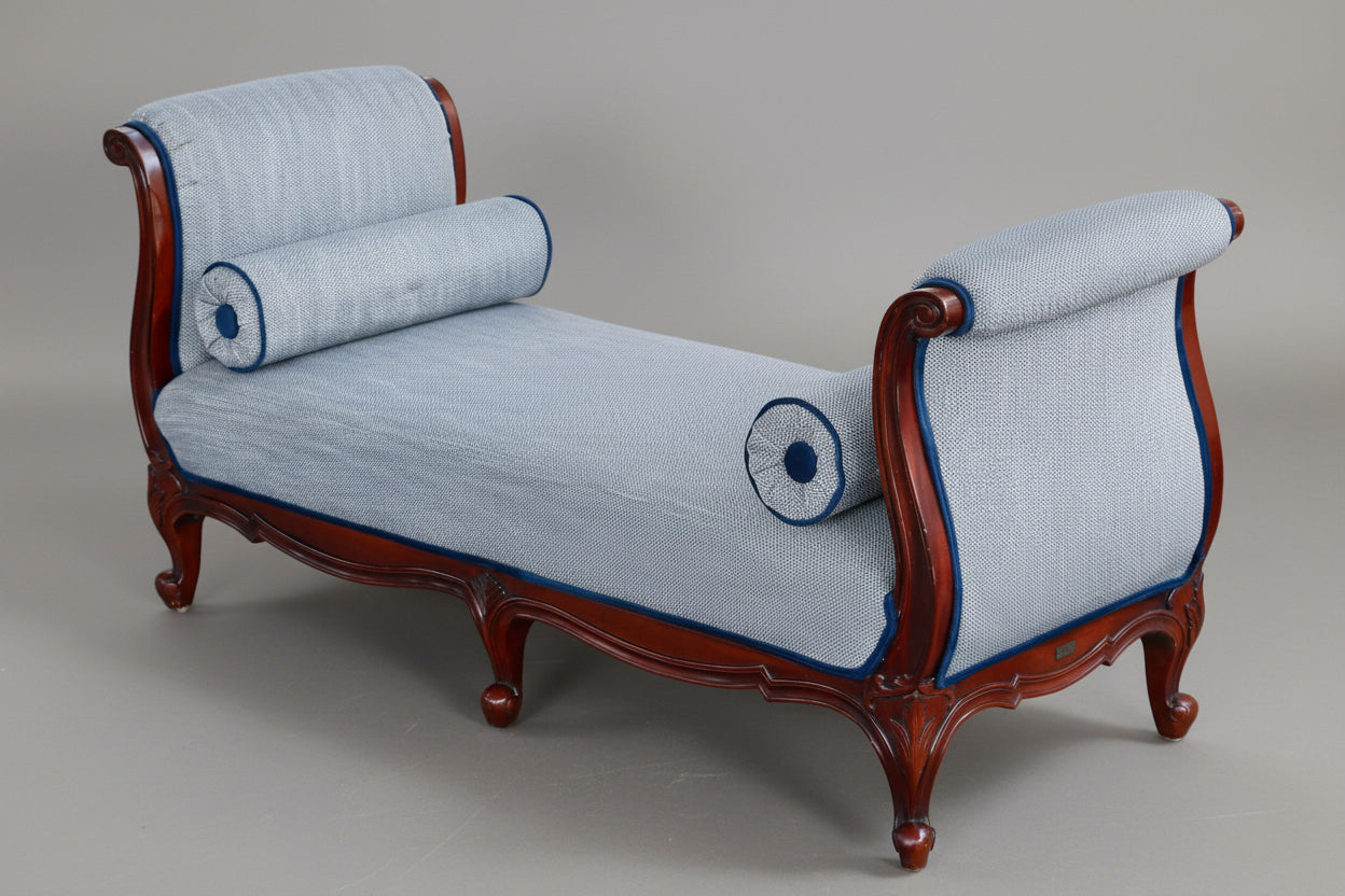 House & Haven carved mahogany Bed-end Seat