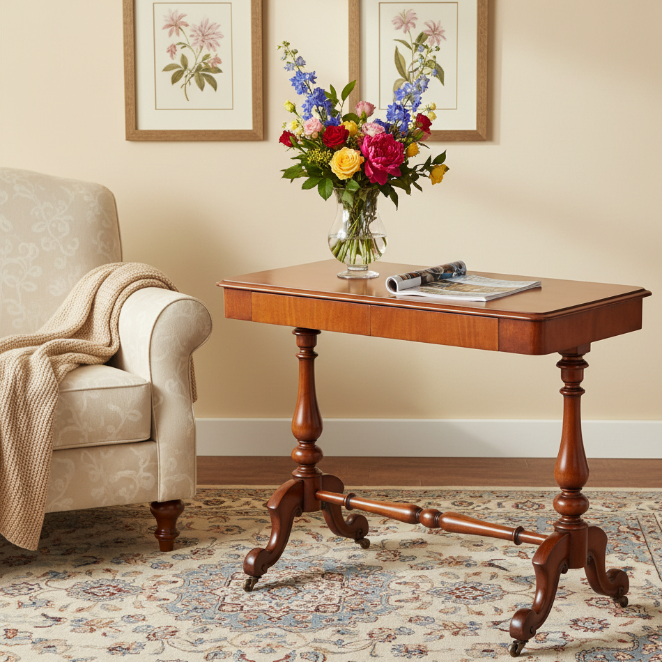 Victorian mahogany Stretcher Table