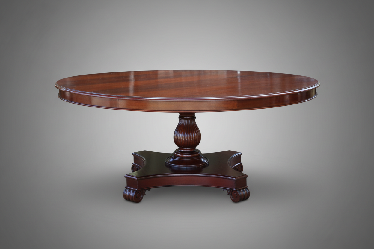 Large William IV style circular mahogany Dining/Centre Table