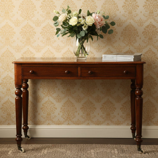 Victorian mahogany two drawerWriting Table
